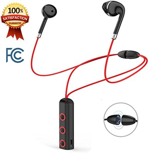 Bluetooth Headphones in Ear Buds Wireless Sports Earphones Necklace Headsets HD Stereo Sweat-Proof with Mic Noise Canceling Call Vibrate