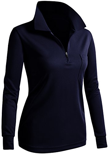 CLOVERYWomen's Active Wear POLO Pocket Shirt Long Sleeve