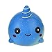 Squishy Whale Slow Rising Toys, Staron Jumbo Soft Squishies Exquisite Whale Stress Reliever Squishy Scented Charms Toys for Kids and Adults (A)