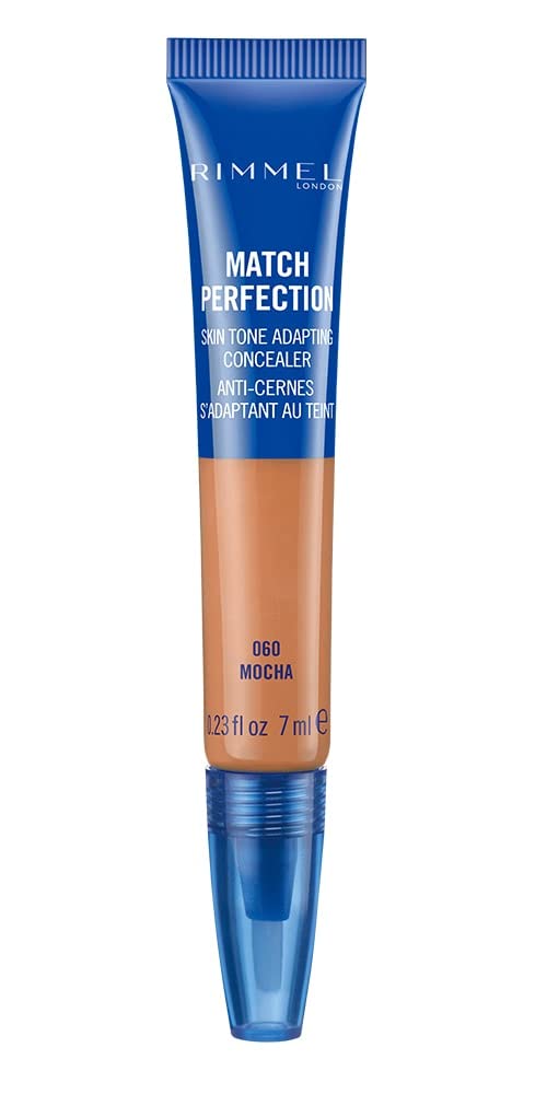 Rimmel London Match Perfection Light Coverage Blendable Liquid Concealer, 060 Mocha, 7 ml