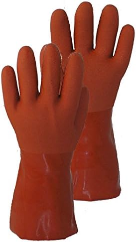 Wonder Gloves Seamless 100-Percent Cotton Liner Vinyl Glove, Small, Terra Cotta
