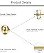 FIBO STEEL 5 Pcs Stainless Steel Round Ball Stud Earrings for Men Women,2MM