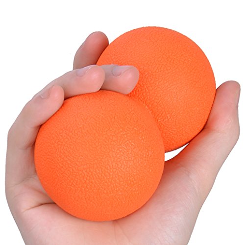 7TECH Peanut Massage Ball for yoga Muscle Relaxation Acupressure the Deep Massage of whole body Arthritis, Diabetics, Neuropathy, Back, Foot Arch & Heel Pain Relief Orange