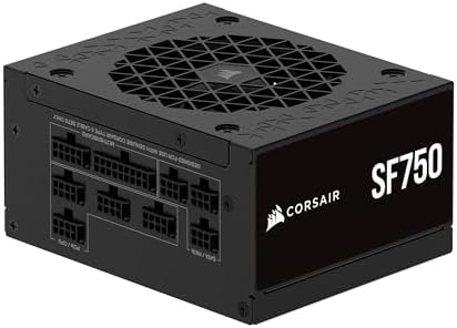 CORSAIR SF750 (2024) Fully Modular Low Noise 80 Plus Platinum ATX Power Supply – 3.1 Compliant – PCIe 5.1 Ready – SFX-to-ATX Bracket Included – Black