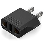 US-Plug-Adapter-European-to-USA-Adapter-Unidapt-Small-European-to-American-Outlet-Plug-Adapter-EU-to-US-Adapter-Universal-Input-EuropeAsia-to-USACanada-Travel-Power-Plug-Adapter-1-Pack-Black