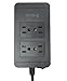 D-Best Compact 4 Outlets Surge Protector Power Strips with 4 Smart USB Charging Ports and 6 Ft Extension Cord (Black)
