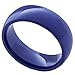 Blue Ceramic Ring by CERAMIC GESTALT® - 8mm Width. Domed & Polished. (Avail. Sizes 5 to 14).