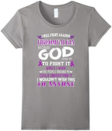 Women's Fibromyalgia T Shirt - Fibromyalgia Awareness Shirt XL Slate