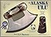 Alaskan Made Ulu with Cultured Moose Antler Handle, 6.25 Inch Blade and Walnut Stand