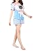 VENTELAN Women Pajama Set Cute Animal Pattern Short Sleeve Striped Shorts Sleepwear (X-Small(USA Size:0-2), Blue Bear)