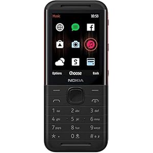 Nokia 5310 Dual SIM Keypad Phone with MP3 Player, Wireless FM Radio and Rear Camera with Flash | Black/Red