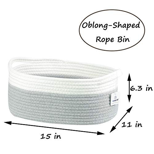 Iceblue Natural Cotton Rope Clutter Organizer Toy Chest Pet Bed Pet Toy Box