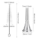 Leinuosen 2 Pieces French Horn Mouthpiece Kit Includes 1 Silver Plated French Horn Mouth Piece and 1 Mouthpiece Cleaning Brush