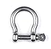Mxeol Clevis Shackles D Ring Chain Shackle for Towing Stainless Steel 5/16 Inch (Pack of 3)