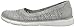 Skechers BOBS Women's Pureflex 2-Knit Knack Flat, Gray/White, 7.5 M US