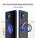 Huawei P30 Pro Case, [360° Ring Stand] Crystal Clear [Electroplated Metal Technology] Silicone Soft TPU [Shockproof Protection] Thin Cover Compatible with Huawei P30 Pro (Red, P30 Pro)