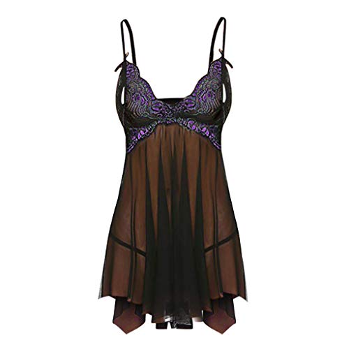 Momoxi-Babydoll-Lingerie-Sexy-Intimo-Donna-Biancheria-Intima-Confortevole-Stile-Anteriore-Aperto-Grande-Size-Pizzo-Lace-Lingerie-Pigiama-con-Cinghie-Regolabili