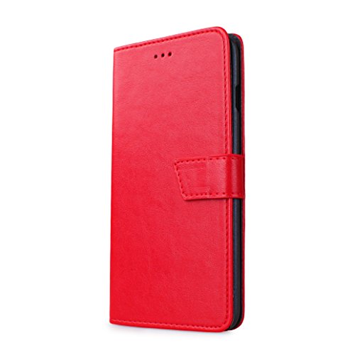 SLEO Handmade Vintage PU Leather Folio Stand Case for iPhone 6 (4.7 inch) iPhone 4.7 iPhone Air - 2014 Newest Apple iPhone 6 Case - [ One Piece Designed ] iPhone 6 Vintage Leather Case Red