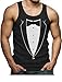 Printed Tuxedo With Bowtie Suit Funny Singlet