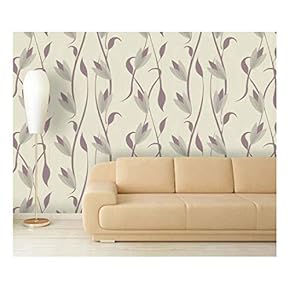 Large Wall Mural - Seamless Floral Pattern | Self-Adhesive Vinyl Wallpaper/Removable Modern Decorating Wall Art - 66" x 96"