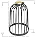 Rustic State Industrial Vintage Bird Cage Design Metal Wire Light Cage Guard for DIY Lighting Fixtures Black