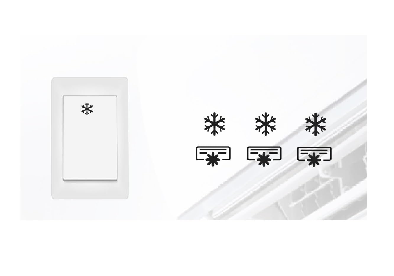 6 Air Conditioning Symbols for Sticking Symbol Sticker Decal Switch Sticker (RPMs4/6)