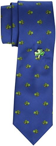 American Traditions Neckwear Men's Top Hat and Shamrock Tie, Navy, One Size