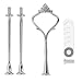 DGQ 10 x Sets 2 or 3 Tier Cake Plate Stand Fittings Silver Plate Stands
