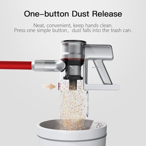 Airbot Cordless Vacuum Cleaner with HEPA Filter 20000Pa Suction 1L Dust Capacity Five-Layer Filtration Carpet and Hard Floor Anti-Allergen Portable Handheld Wireless Vacuum Cleaner 40min