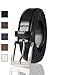 Sportoli Mens Classic Stitched Genuine Leather Uniform Belt - Black (58)