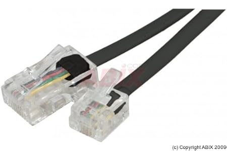 Connect-Telefonkabel, 2 m, RJ11 zu RJ45, schwarz