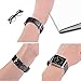 baozai Compatible with Apple Watch Band 40mm, Smooth Soft Glitter Leather Band with Diamond Protector Case for iWatch Series 6/5/4/SE (Black, 40mm)
