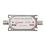 Mumaxun Satellite Signal Booster 20Db Gain Inline Amplifier 950-2150MHZ for RG6 Cables Dish Network Antenna AMP Directv FTA - 1 Years Warranty