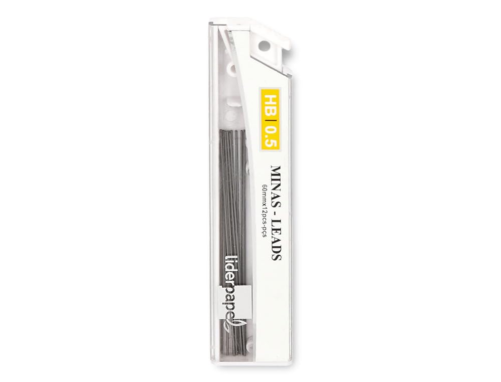 Liderpapel MG01 – Pack of 12 Leads, 0.5 mm HB