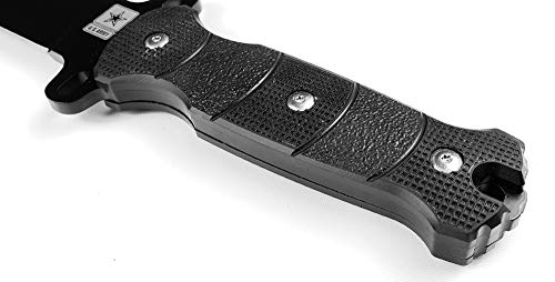 Falcon U.S.Army Licensed Military Tactical Combat Knife, with Saw-Back Spine. for Camping, Hunting, Gear Collection
