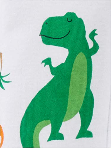 Simple Joys by Carter's Toddlers and Baby Boys' Snug-Fit Footed Cotton Pajamas, Pack of 3, Dinosaur/Animal, 12 Months