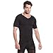 HOTER Mens Slim And Tight Super Soft Compression & Slimming Shaper V-Neck Compression Shirt