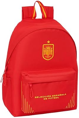 SELECCIÓN ESPAÑOLA DE FÚTBOL - Mochila para Portátil 14.1", Ideal para Jóvenes de Diferentes Edades, Cómoda y Versátil, Calidad y Resistencia, 31x13x43 cm