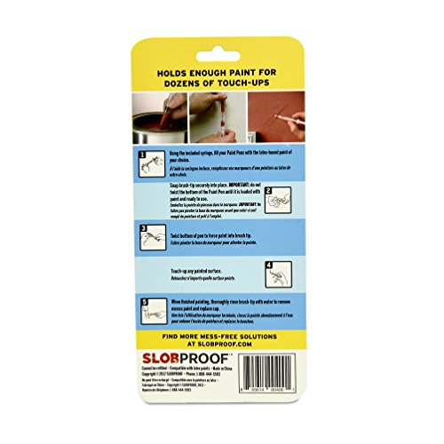 Slobproof TouchUp Paint Pen Fillable Paint Brush Pens for Interior