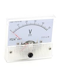 Baomain Analog voltímetro 85 C1 DC 0   50 V Rectangle Analog Volt Panel Meter Gauge
