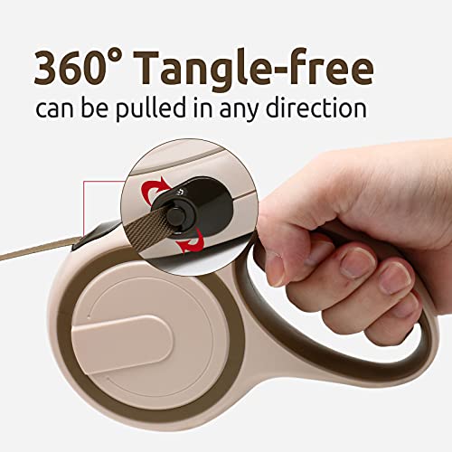 Aclinker Retractable Dog Leash for Small Dogs and Medium, 16 ft Strong Nylon Tape, Switch Easy to Lock and 360° Tangle-Free