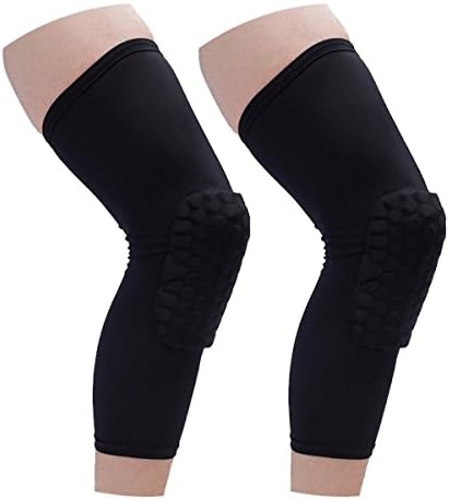 HWB003 Knee Pads 1 Pair/2 Pcs Honeycomb Compression Leg Sleeve Protective Pad Support Guard Strap & Wrap Knee for Volleyball,Basketball,Football
