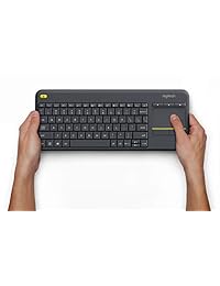 Logitech K400 920 007119 Plus teclado táctil inalámbrico para TV conectado a computadora