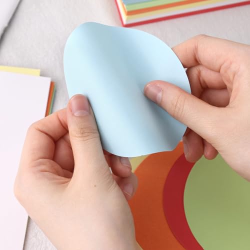 KOOGEL lernkarten 300 Stück Moderationskarten, 6 Farben Metaplankarten Rund und Rechteckig Bunt Moderationskarten Set für Büro Schule Präsentation Vortrag