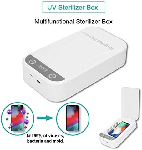 Phone Uv Sanitizer, Portable UV Light Cell Phone Sterilizer, Aromatherapy Function Disinfector, Cell Phone Cleaners UV Light Sanitzier Box for iOS Android Smartphones DisinfectionJewelry Watch
