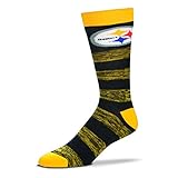 For Bare Feet NFL Rugby-RMC Stripe Promo Socks -Pittsburgh Steelers-Size Large(10-13)
