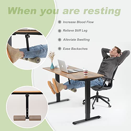 FAMISKY 48 Inch Dual Motor Height Adjustable Standing Desk with Foot