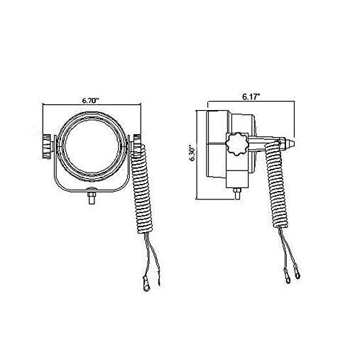 Blazer C8014 ATV Spotlight - Black Housing - Clear