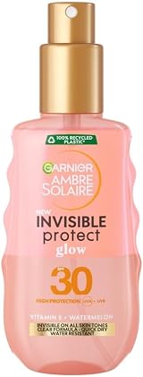 Garnier Ambre Solaire Invisible Protect Glow SPF30 Sun Spray 150ml Water view 1