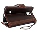 Genuine Italian Leather Style Case for Samsung Galaxy Note 4 Book Wallet Business Handmade magnet cover Slim Id brown daviscase